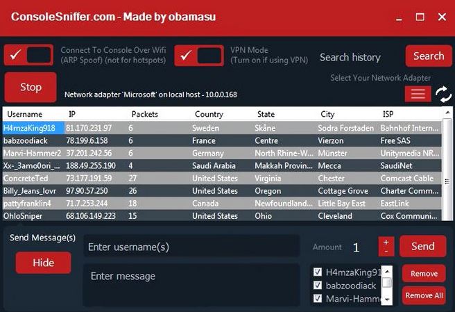 wireshark ip puller